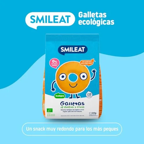 Smileat ▫️ Bolachas de Espelta e Fruta para Crianças a partir dos 10 meses, Unidade (220 g) 2