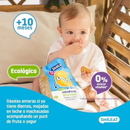 Smileat ▫️ Bolachas de Espelta e Fruta para Crianças a partir dos 10 meses, Unidade (220 g) 3