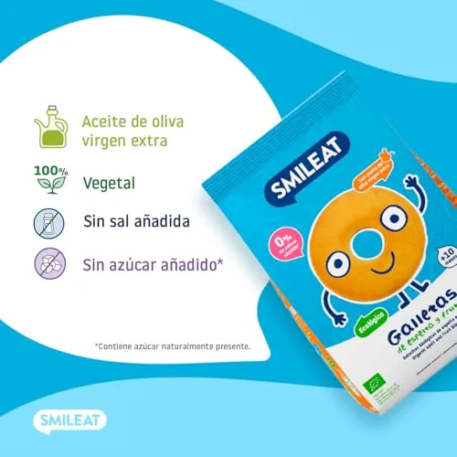 Smileat ▫️ Bolachas de Espelta e Fruta para Crianças a partir dos 10 meses, Unidade (220 g) 4