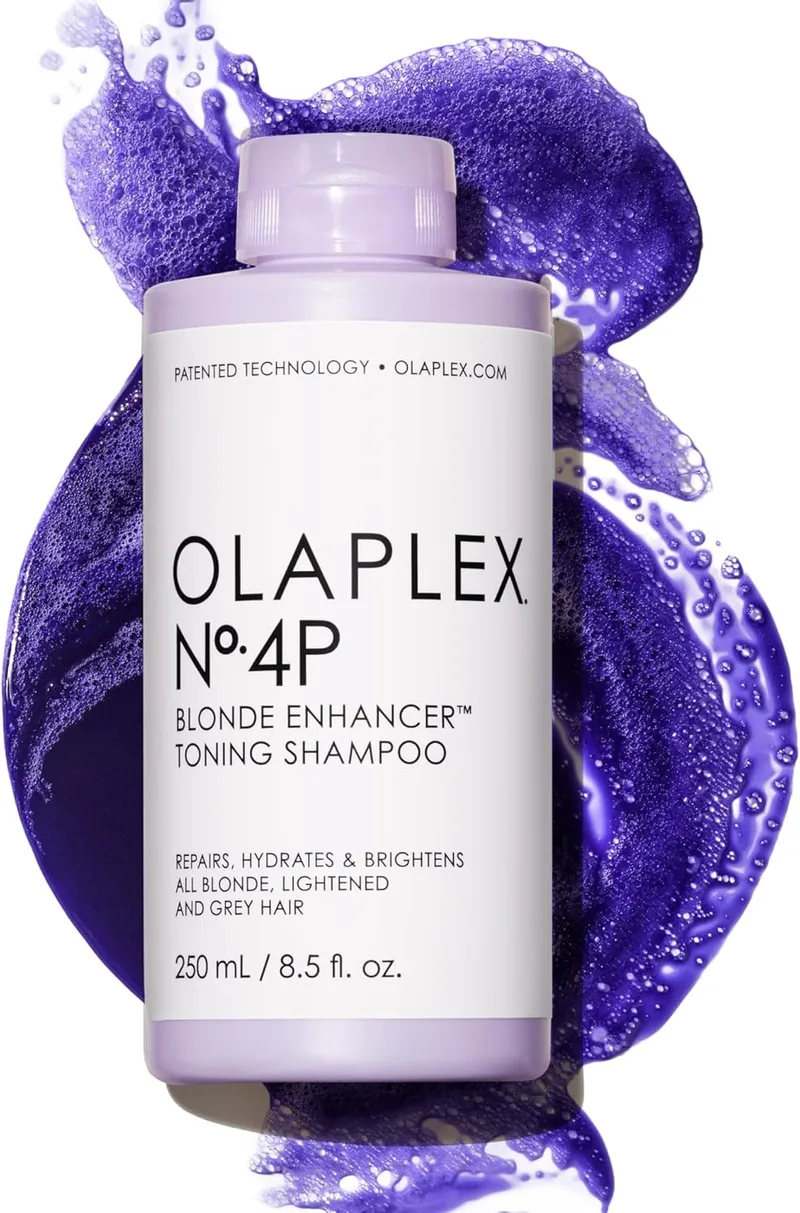 OLAPLEX ▫️ No 4P Champô Tonificante para Louros e Claros, Neutraliza os Tons Amarelos e Laranjas, Repara o Cabelo Danificado, Todos os Tipos de Cabelo, Sem Sulfatos e Parabenos, 250ml