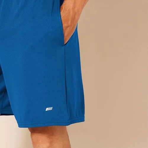 Amazon Essentials ▫️ Calções Desportivos de Basquetebol, Largos, Cintura Elástica, Respiráveis, Absorventes de Humidade para Homem, Conjunto de 2 5