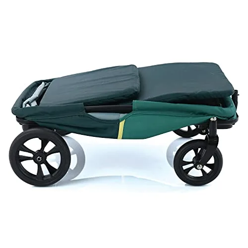 hauck ▫️ Eco Light Carrinho de Praia, Carrinho de Transporte para a Praia com Assento para 1 Criança, Carrinho de Crianças Dobrável, Carrinho Dobrável até 50 kg, Verde 2