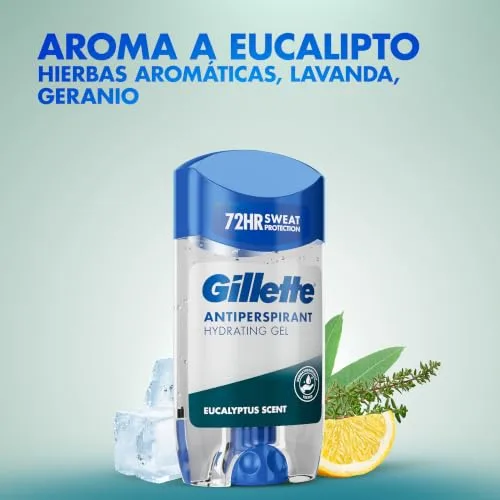 Gillette ▫️ Clear Gel Eucalipto Antitranspirante e Desodorizante para Homem 6x70 ml 4