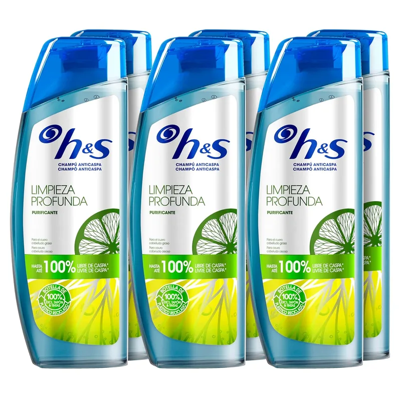 h&s ▫️ Champô purificante anti-caspa - Com citrinos - Cabelo até 100% livre de caspa - 300 ml