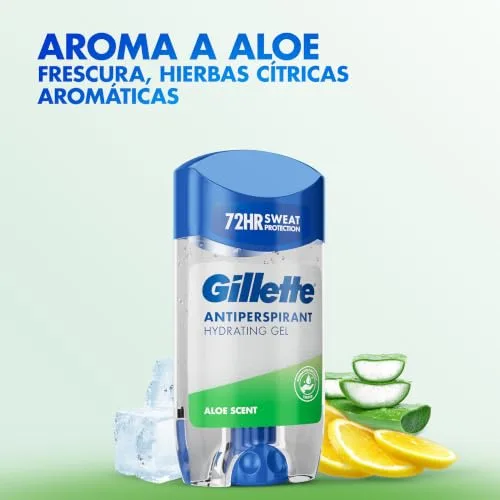 Gillette ▫️ Clear Gel Aloe Antitranspirante e Desodorizante para Homem 6x70 ml 5
