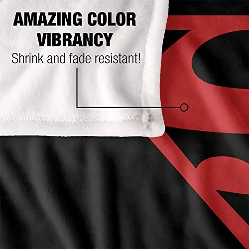 LOGOVISION ▫️ Manta «Superman Vermelho sobre Preto Shield», supermacia e com toque sedoso – 152 x 127 cm 4