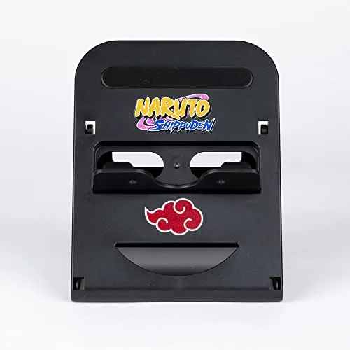 Konix ▫️ Naruto Shippuden Suporte para Nintendo Switch, Switch 2, smartphones e tablets - Posição ajustável - Design Akatsuki - Preto e vermelho 2