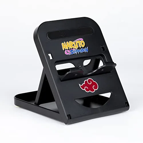 Konix ▫️ Naruto Shippuden Suporte para Nintendo Switch, Switch 2, smartphones e tablets - Posição ajustável - Design Akatsuki - Preto e vermelho 3