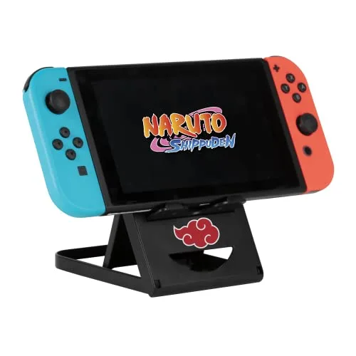 Konix ▫️ Naruto Shippuden Suporte para Nintendo Switch, Switch 2, smartphones e tablets - Posição ajustável - Design Akatsuki - Preto e vermelho 5