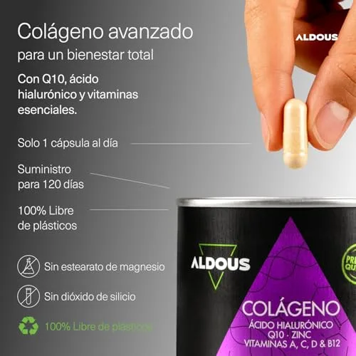 Aldous Bio ▫️ Colagénio Hidrolisado Puro, Ácido Hialurónico, Coenzima Q10, Zinco - Energia 2