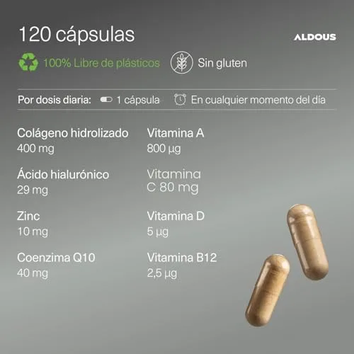 Aldous Bio ▫️ Colagénio Hidrolisado Puro, Ácido Hialurónico, Coenzima Q10, Zinco - Energia 3