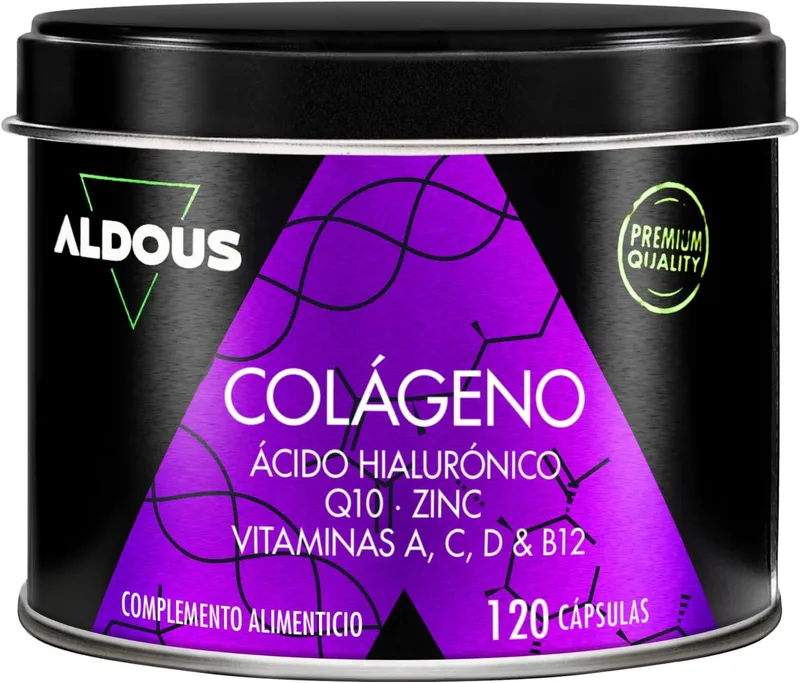 Aldous Bio ▫️ Colagénio Hidrolisado Puro + Ácido Hialurónico + Coenzima Q10 + Vitaminas & B12 + Zinco - 120 dias Dose Máxima - Fórmula Avançada - Colagénio para Articulações Fortes, Pele Suave e Energia