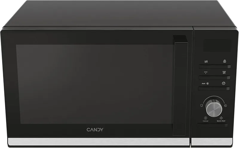 CANDY ▫️ Moderna CMGA23TNDB, Micro-ondas com grelhador, 23L, 900W, 6 níveis de potência, digital, 8 funções, bloqueio de segurança, prato de 27CM, grelhador, auto-limpeza, App hOn, preto