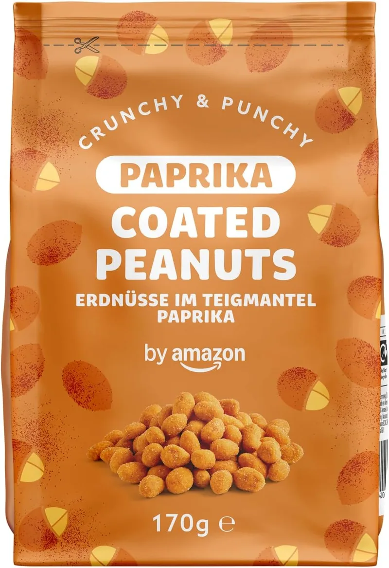 by Amazon ▫️ da Amazon: Amendoins Revestidos com Sabor a Pimentão, 170 g