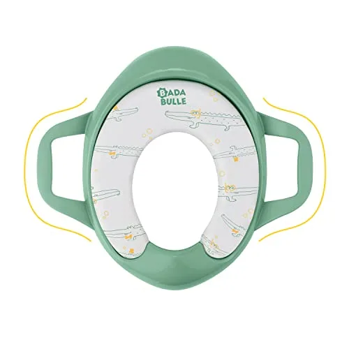 Badabulle ▫️ Redutor de sanita confortável com pegas, Verde 3