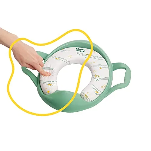 Badabulle ▫️ Redutor de sanita confortável com pegas, Verde 5