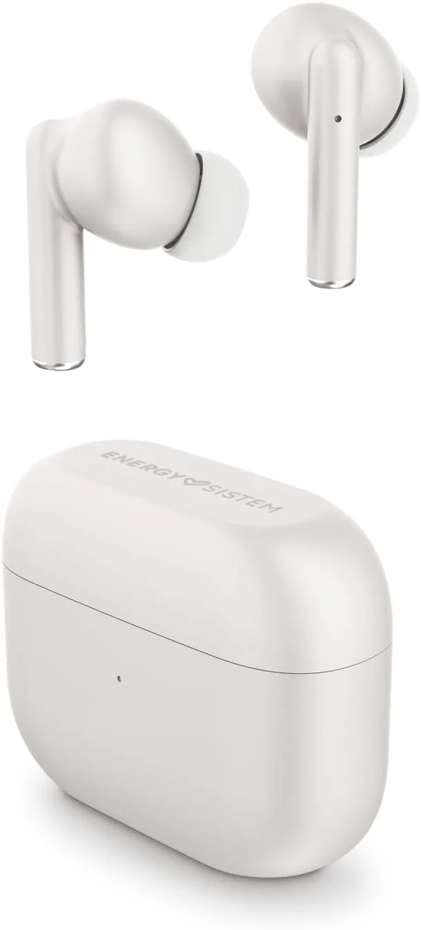 Energy Sistem ▫️ Auscultadores True Wireless Style 2 (True Wireless Stereo, BT 5.0, graves profundos, estojo de carregamento) (Branco)