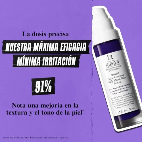 Kiehl's ▫️ Retinol Skin-Renewing Daily Micro-Dose Treatment, sérum antienvelhecimento reafirmante para uma pele uniforme e jovem, suaviza as rugas e refina a textura da pele 5