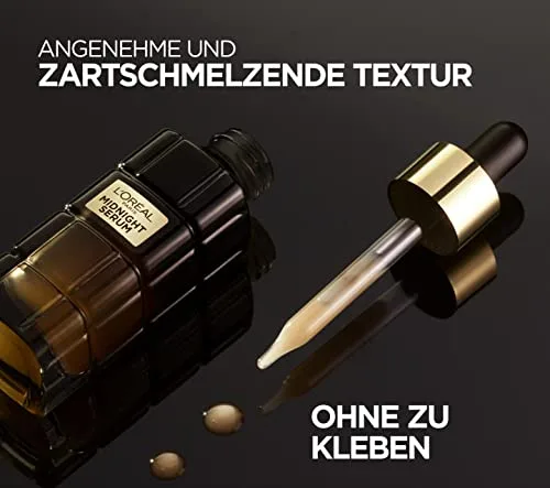 L'Oreal Paris ▫️ L'Oréal Paris Midnight Serum para mulheres: regeneração celular durante a noite e proteção contra os radicais livres durante o dia, para menos rugas e uma pele mais suave e jovem, Age Perfect Cell 4
