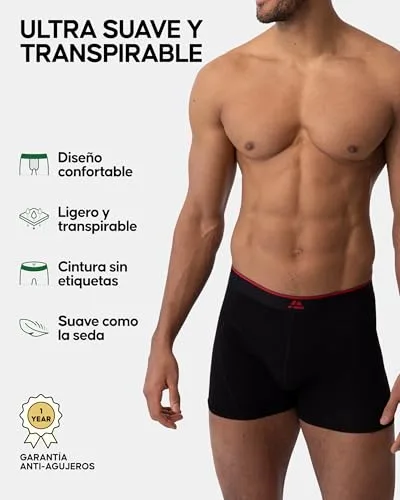 DANISH ENDURANCE ▫️ Boxers de bambu para homem, suaves e elásticos, em embalagens de 6 e 10 unidades 3