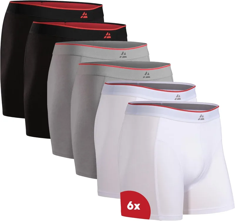 DANISH ENDURANCE ▫️ Cuecas Boxer para Homem em Bambu, com ou sem abertura, Suaves e Elásticas, Embalagens de 3, 6 ou 10 Unidades - Boxer para Homem, Roupa Interior