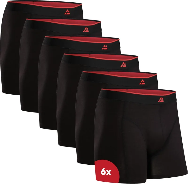 DANISH ENDURANCE ▫️ Cuecas boxer para homem Cuecas boxer em bambu, com ou sem braguilha, macias e elásticas, 6 unidades - Cuecas boxer para homem, Roupa interior