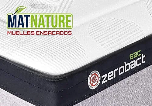 Matnature ▫️ Zerobact Sac | Colchão viscoelástico | Molas ensacadas | Elevada firmeza e adaptabilidade premium | Altura 30 cm | Antiderrapante e antibacteriano (140 x 200 cm) 4