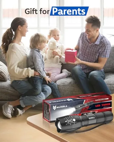 Maxesla ▫️ Lanterna LED de Alta Potência - Mini Lanterna de Mão Potente 5
