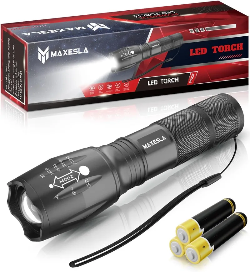 Maxesla ▫️ Lanterna LED de Alta Potência - Mini Lanterna de Mão Potente
