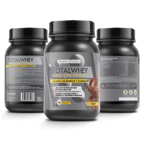 Healthy FUSION ▫️ Whey Protein | Proteína pura com colagénio, magnésio e vitamina B6 | 43 g de proteína + 9 g de BCAA | Melhora os teus treinos, aumenta a massa muscular e fortalece as articulações | 1 kg 6