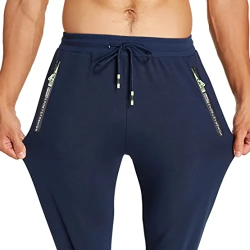 ZOXOZ ▫️ Calças desportivas Calças casuais para homem Calças de fato de treino em algodão com cintura elástica 5
