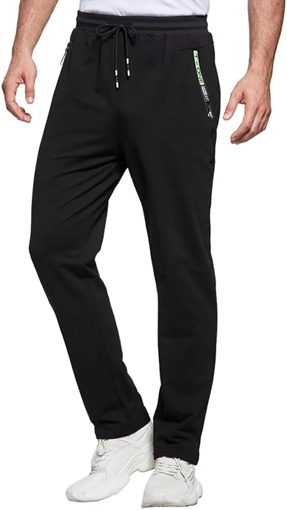 ZOXOZ ▫️ Calças desportivas Calças casuais para homem Calças de fato de treino em algodão com cintura elástica