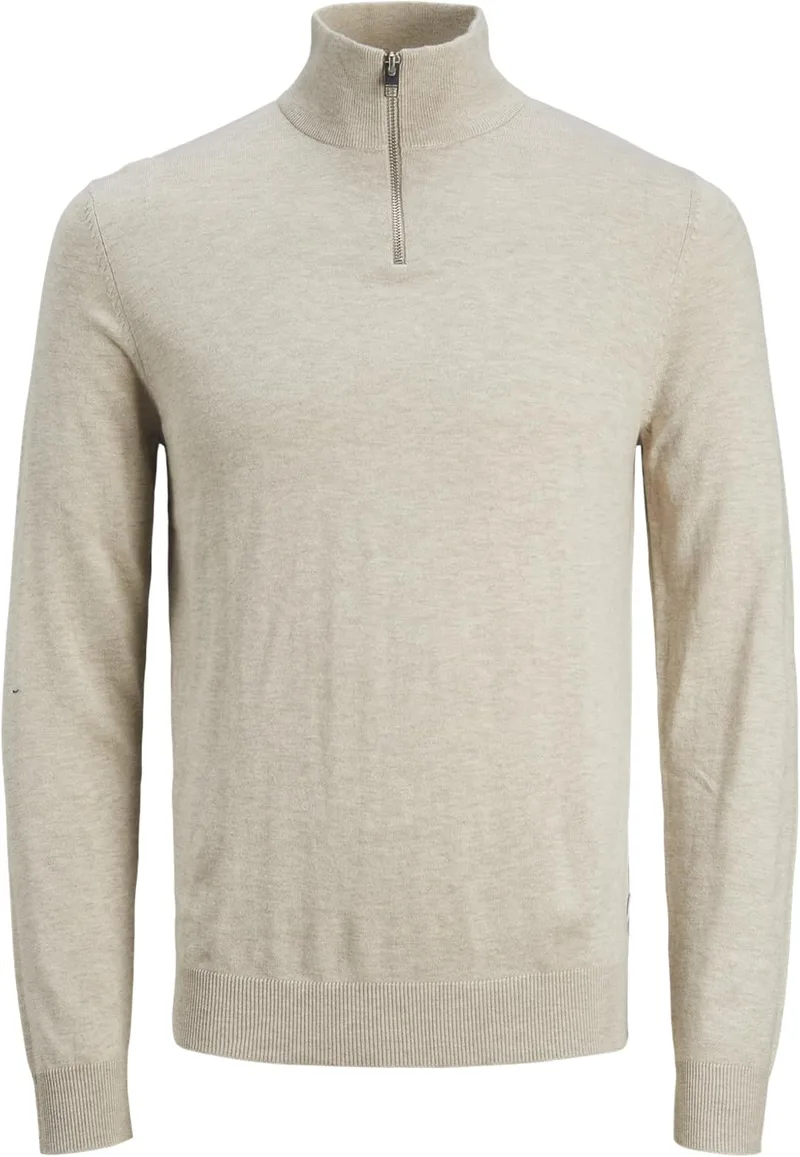 JACK & JONES ▫️ Camisola com fecho de correr até ao colo Camisola com fecho de correr até ao colo lisa