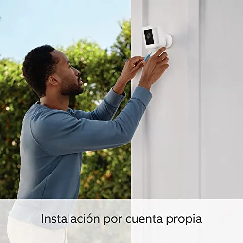 Ring ▫️ Câmara Plus com luzes e bateria (Spotlight Cam Plus) | Câmara de vigilância exterior Wi-Fi com vídeo HD 1080p, comunicação bidirecional, visão noturna e holofotes LED | 30 dias grátis Home 6