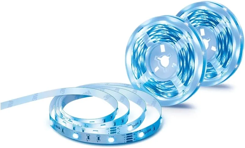 Tapo ▫️ L900-10 - 2 fitas LED Wi-Fi de 5 m, 12 V, 16 milhões de cores com 2100 mcd, adequadas para a família, sincronização de música, compatíveis com Google e Alexa, branco