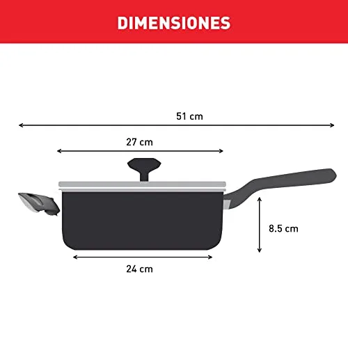 Tefal ▫️ Comfort Max - Panela funda de 26 cm + Tampa de vidro, aço inoxidável 2