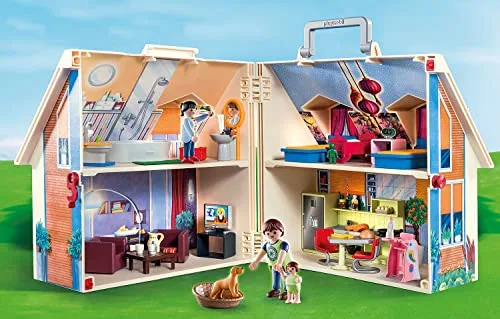 PLAYMOBIL ▫️ Dollhouse 70985 Casa de Bonecas - Mala com Pega Dobrável, Brinquedos para crianças a partir dos 4 anos 2