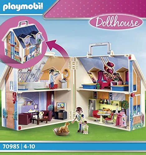 PLAYMOBIL ▫️ Dollhouse 70985 Casa de Bonecas - Mala com Pega Dobrável, Brinquedos para crianças a partir dos 4 anos 5