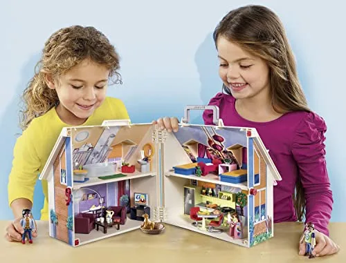 PLAYMOBIL ▫️ Dollhouse 70985 Casa de Bonecas - Mala com Pega Dobrável, Brinquedos para crianças a partir dos 4 anos 6