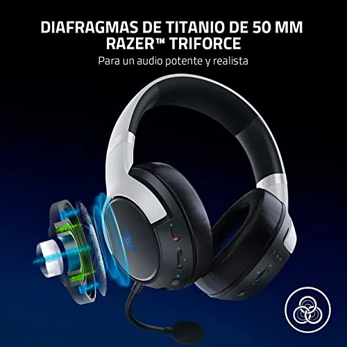 Razer ▫️ Auscultadores de gaming Kaira Pro brancos para a PlayStation 4