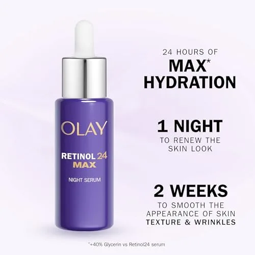 Olay ▫️ Serums Retinol24 Max +40% Soro Noturno Ultra Suavizante Sem Fragrância - (4560) 3