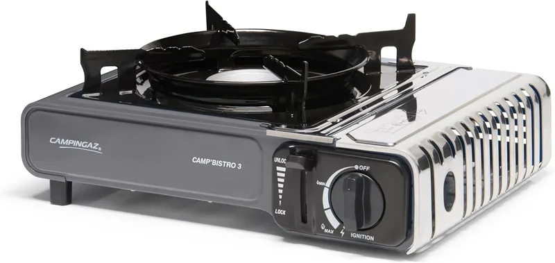 CAMPINGAZ ▫️ Camp Bistro 3 Single Gas Cooker 2200 Watt Unisex Adult, Preto, Tamanho único