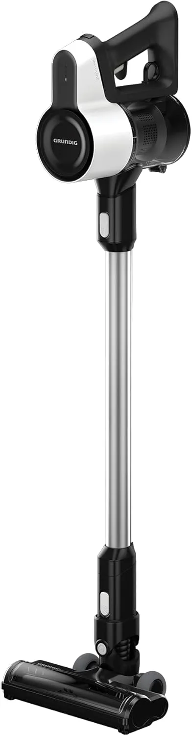 Grundig ▫️ VCP 4130 - Aspirador a bateria 2 em 1, 2 níveis de potência de sucção, motor de 110 W, bateria de iões de lítio de 21,6 V, capacidade de recolha de pó de 550 ml, até 45 minutos de