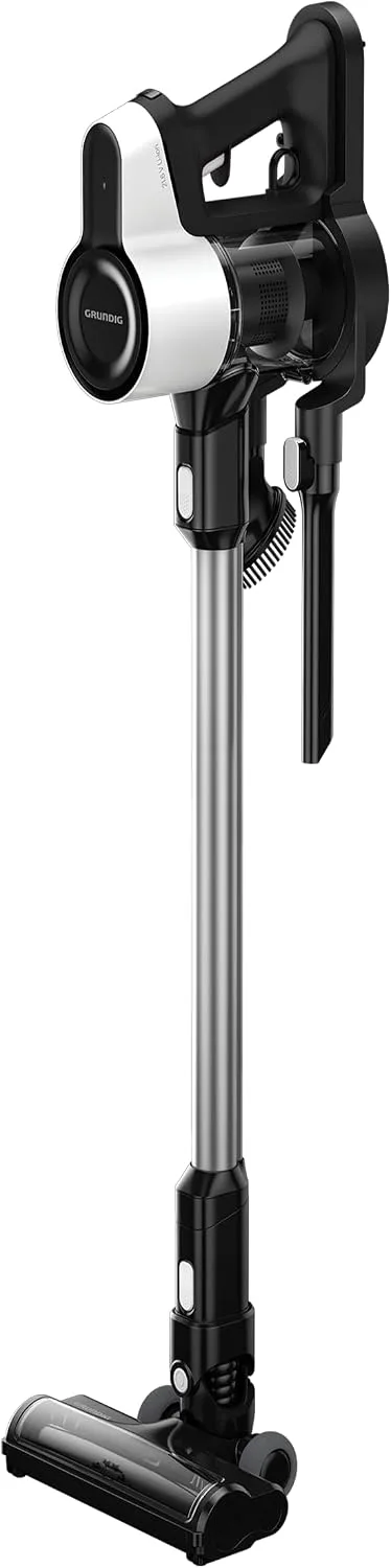 Grundig ▫️ VCP 4130 - Aspirador a bateria 2 em 1, 2 níveis de potência de sucção, motor de 110 W, bateria de iões de lítio de 21,6 V, capacidade de recolha de pó de 550 ml, até 45 minutos de