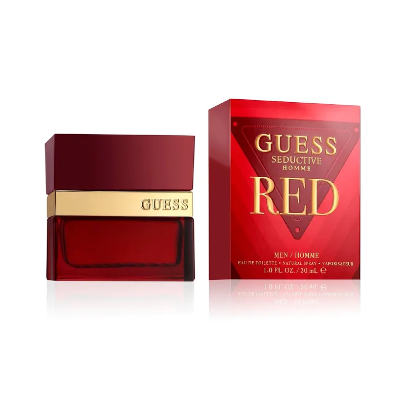 GUESS ▫️ Seductive Red, Eau de Toilette, Perfume para Homem, Oriental com Baunilha, Perfume Elegante de Longa Duração
