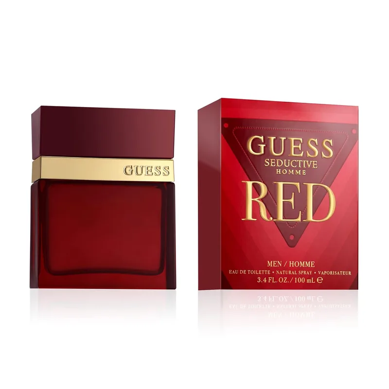 GUESS ▫️ Seductive Red, Eau de Toilette, Perfume para Homem, Oriental com Baunilha, Perfume Elegante de Longa Duração