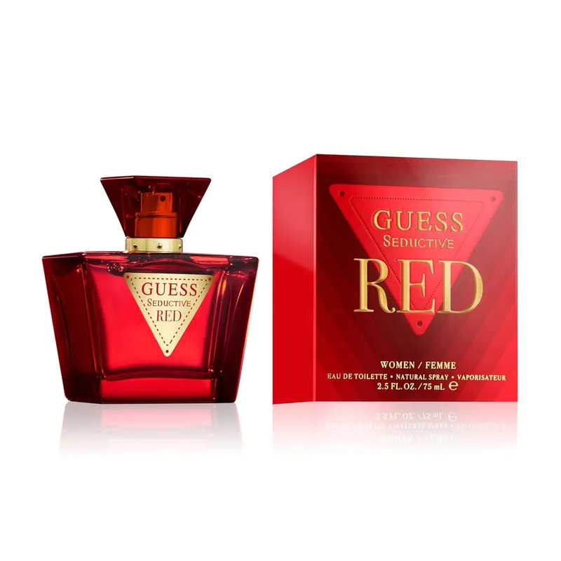 GUESS Seductive Red, Eau de Toilette para Mulheres, Colónia Gourmand, Fragrância Sedutora, Longa Duração, 75 ml
