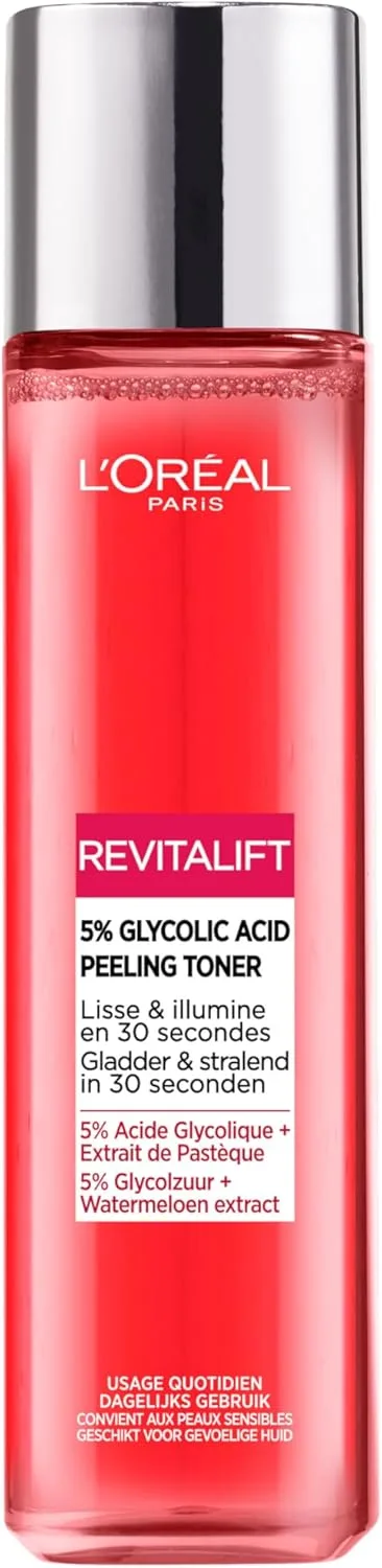 L'Oreal Paris ▫️ L'Oréal Paris - L'Oreal Revitalift - Tónico esfoliante com 5% de ácido glicólico, 180 ml