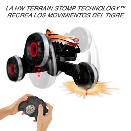 Hot Wheels ▫️ Monster Trucks Carro Teleguiado, Carro de Brincar com Controlo Remoto Tiger Shark Unstoppable, veículo todo-o-terreno, +3 anos, HGV87 3