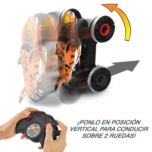 Hot Wheels ▫️ Monster Trucks Carro Teleguiado, Carro de Brincar com Controlo Remoto Tiger Shark Unstoppable, veículo todo-o-terreno, +3 anos, HGV87 6